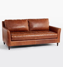 Online Designer Home/Small Office Hastings Leather Studio Loveseat, Pure Saddle