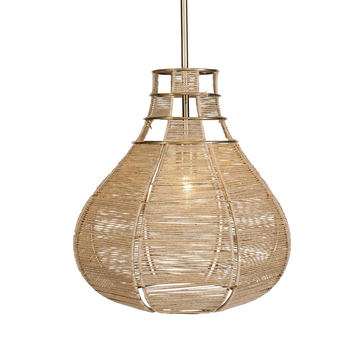 Hestia 1 Light Natural Rope Pendant, Mini Light Pendant by Uttermost, 16" width x 16.25" height x 16" diameter x 16" depth View 1