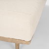 Shae Brown Wood with Oatmeal Fabric Ottoman, by Mercana, 37" length x 37" width x 16" height thumbnail 8