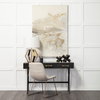 Sawyer Solid Back Dining Side Chair | Beige Fabric with Gold Metal, Dining Chair by Mercana, 19" length x 24.25" width x 33" height thumbnail 2