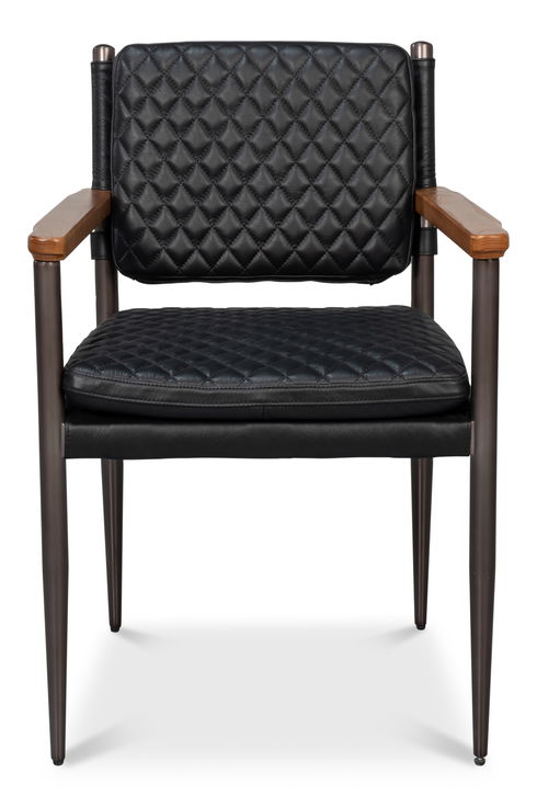 The Harley Chair, Onyx Black Leather