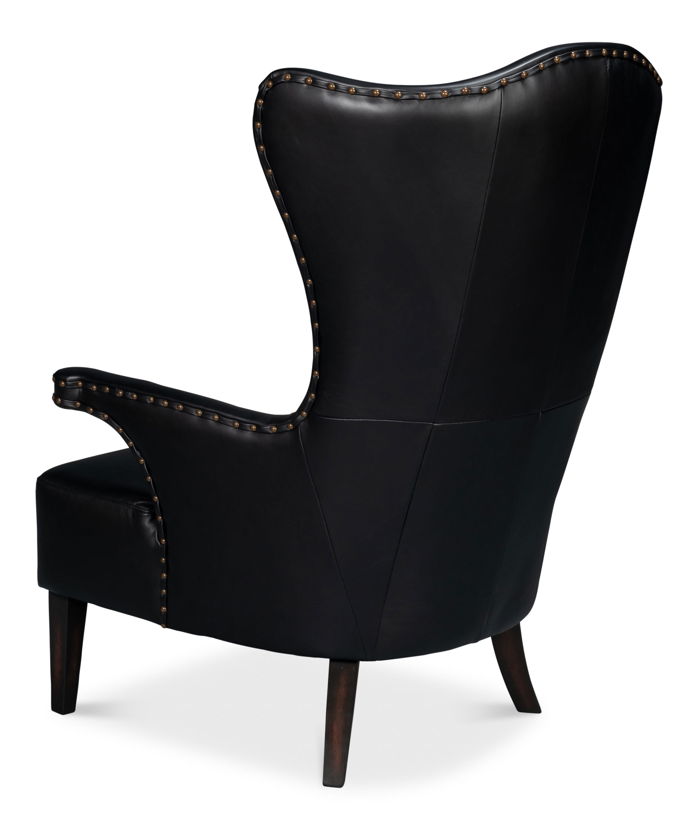 Drake Distilled Leather Chair, Black large image 