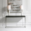Jase Black Concrete Console Table, by Uttermost, 54" width x 31.25" height x 11" depth thumbnail 2