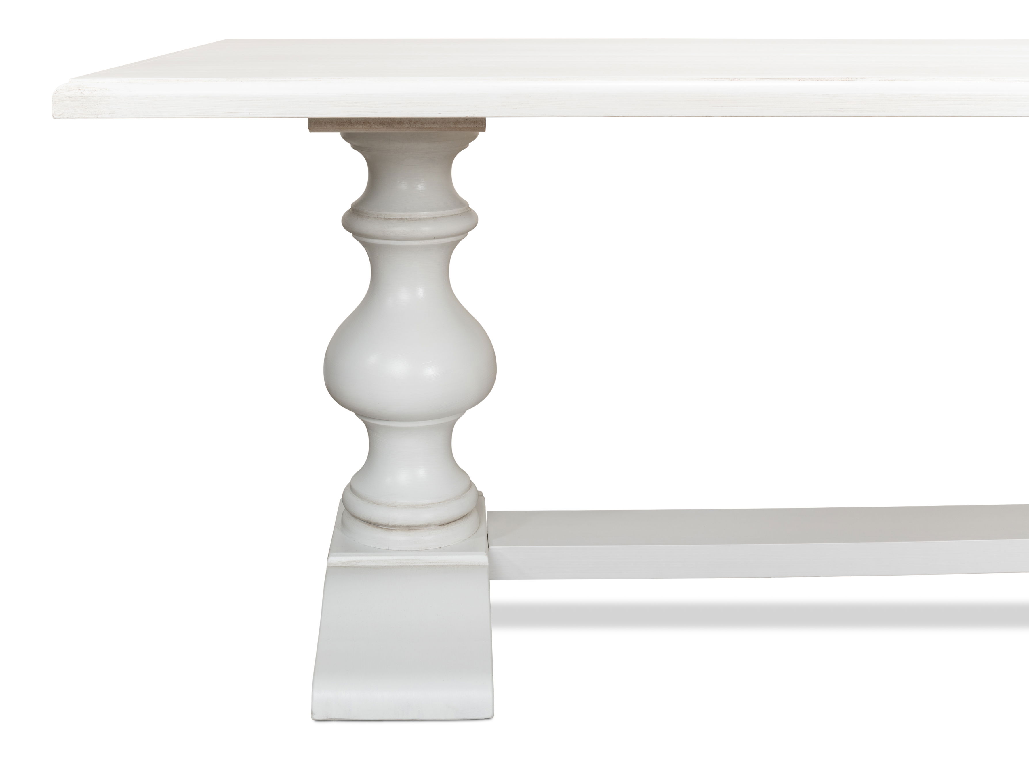 *Lionisio Trestle Table, Cortina White, Dining Table by Sarreid, 84" length x 41" width x 30" height View 8