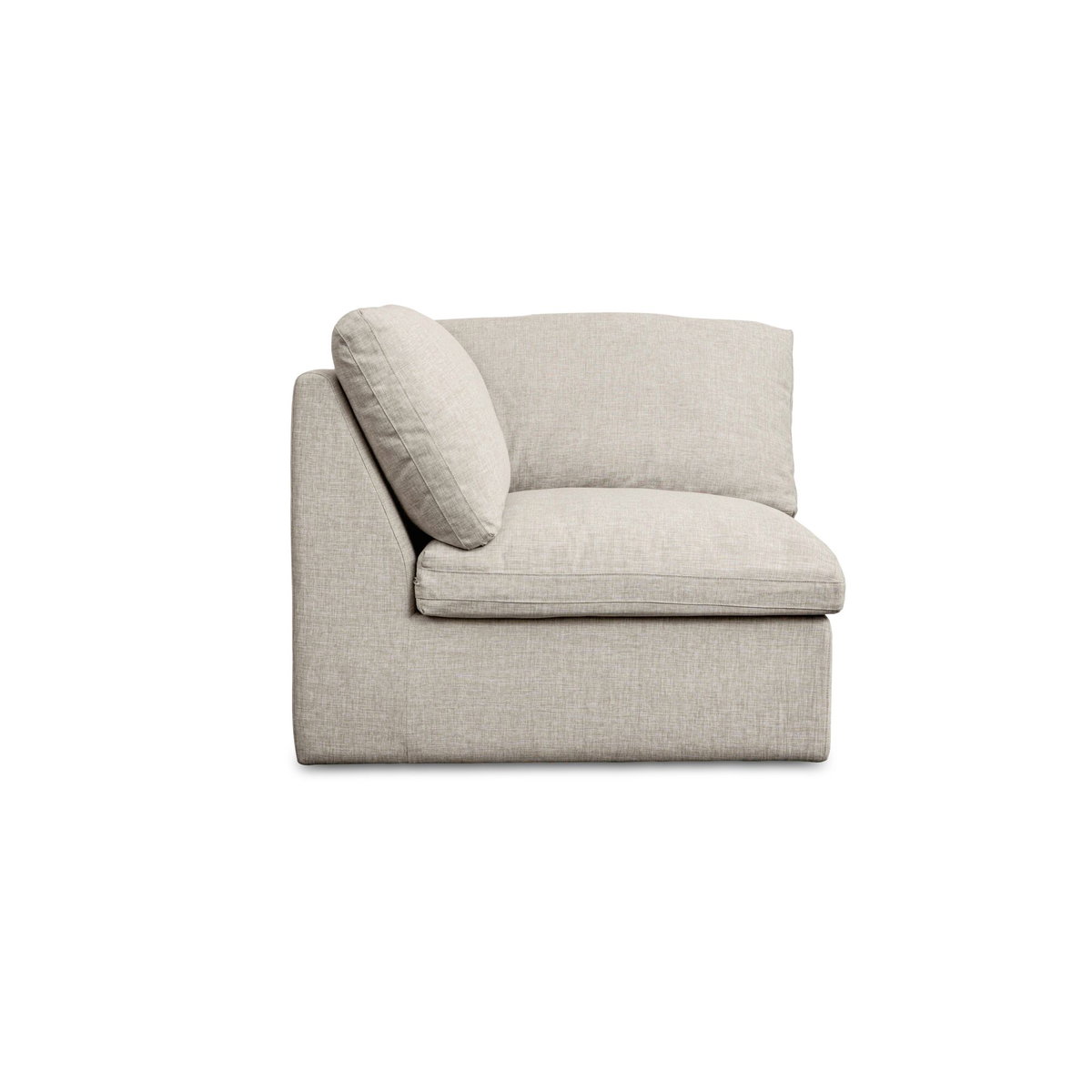 Miles Outdoor Corner Speckled Light Grey, Sectional Sofa by Moe's Home, 40" width x 35.8" height x 40" depth View 1