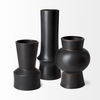 Laforge II Black Ceramic Vase, by Mercana, 7.48" length x 7.48" width x 11.42" height thumbnail 6