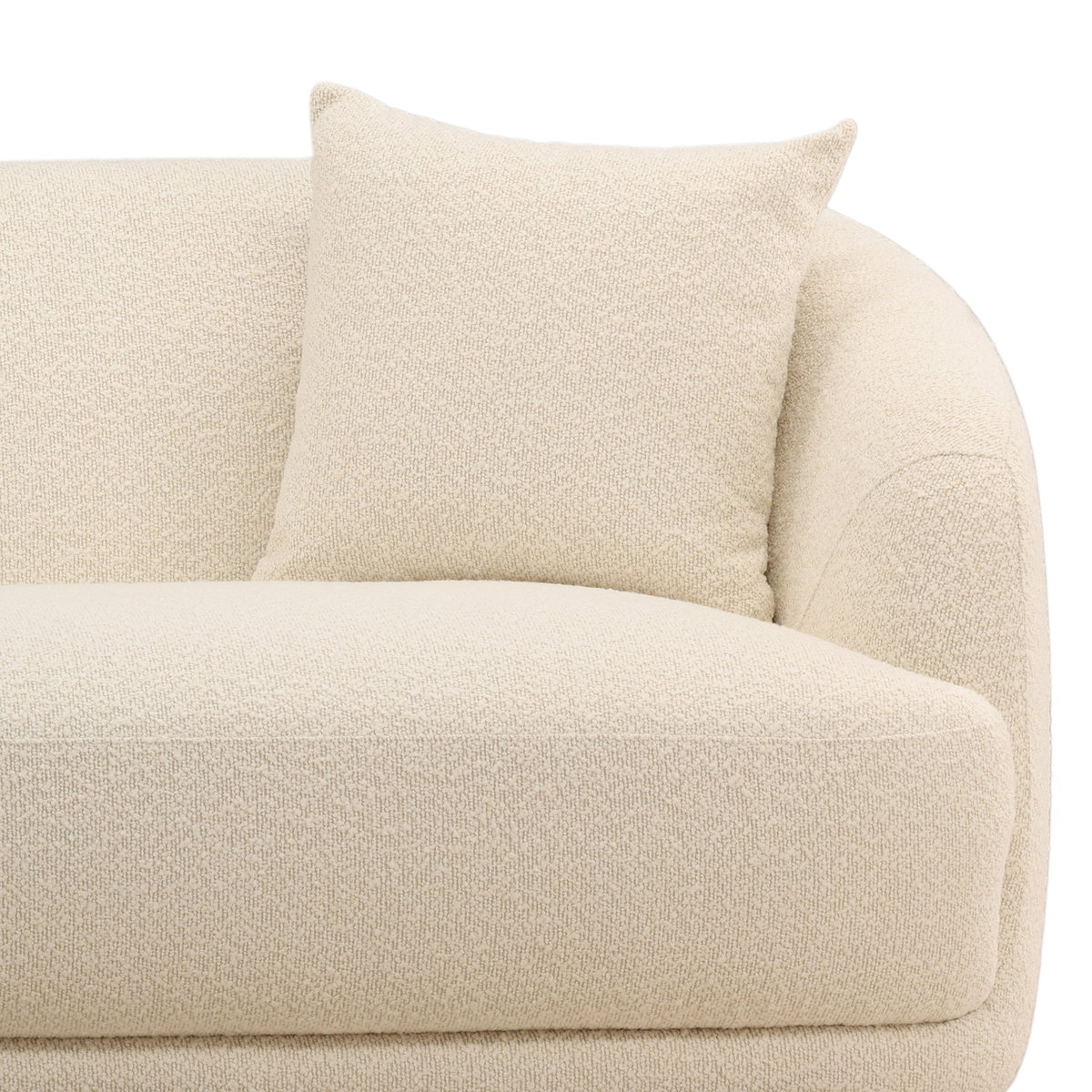 Yulissa Sofa Cream, Sofas & Sectional by Dovetail, 94.5" width x 30" height x 38.5" depth View 6