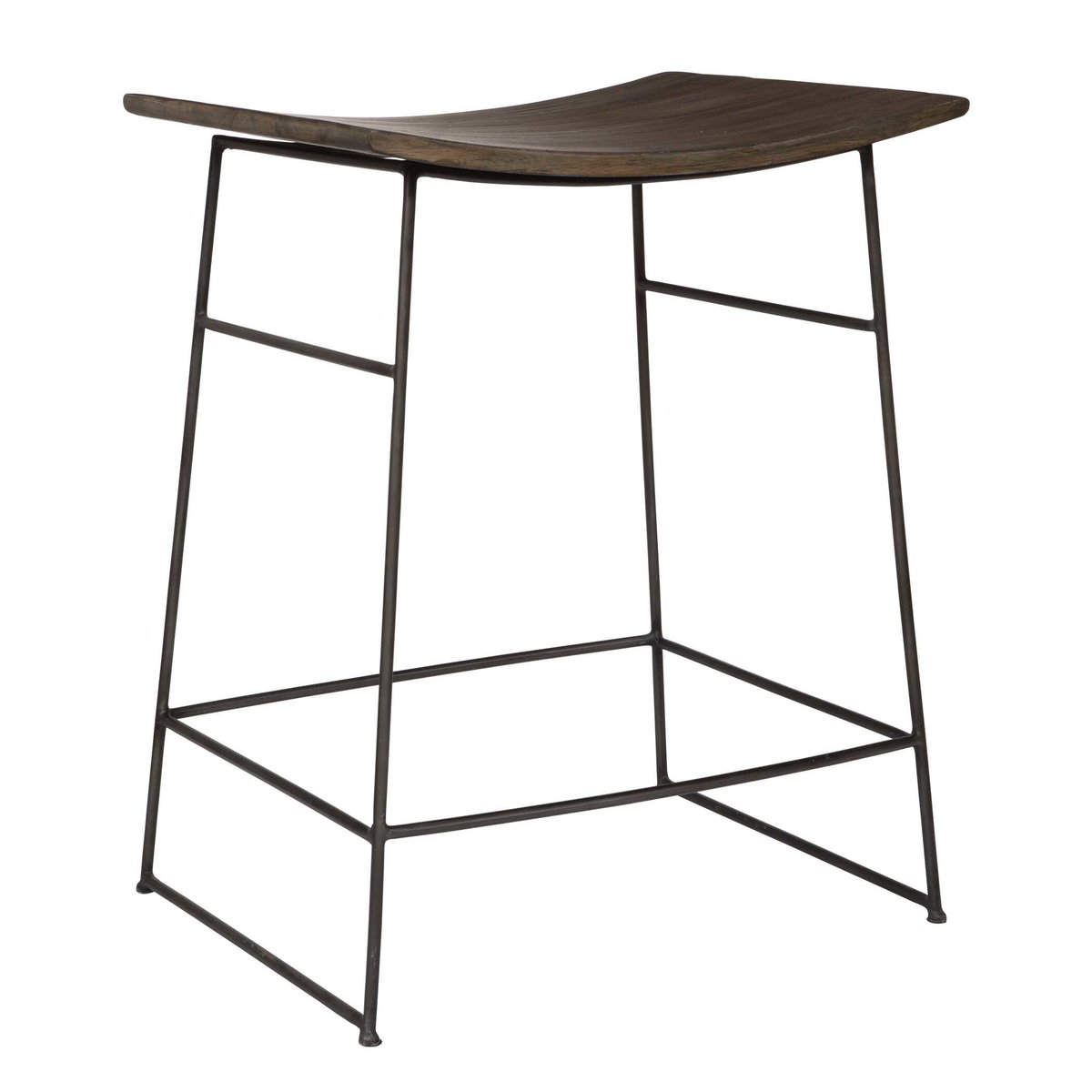 Thura Walnut Counter Stool, Counter & Bar Stool by Uttermost, 20.63" width x 26" height x 16" depth View 4
