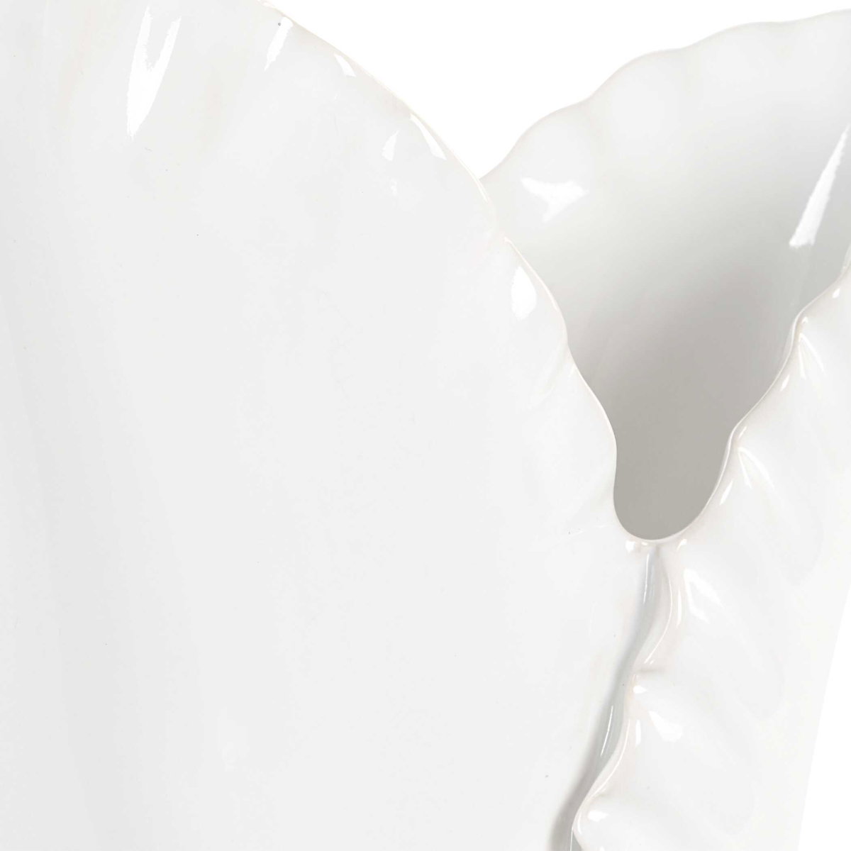 Leafscape White Vases Set/2, Decorative by Uttermost, 7.75" width x 15" height x 5.94" depth View 5