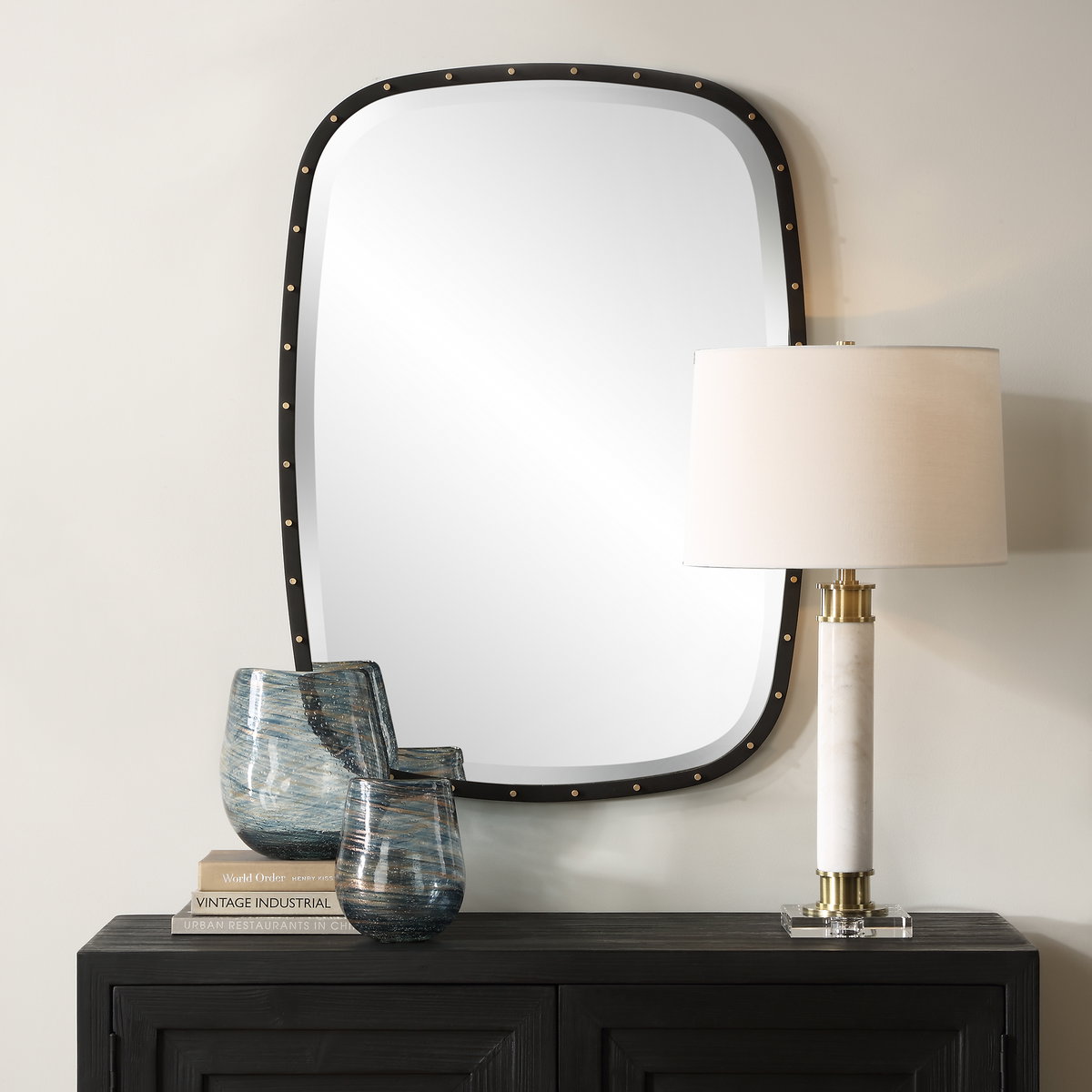 Benedo Industrial Mirror, by Uttermost, 26" width x 36" height x 1.5" depth View 2