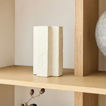 Online Designer Combined Living/Dining Shape Studies Ceramic Object, 4.5"H, Cream