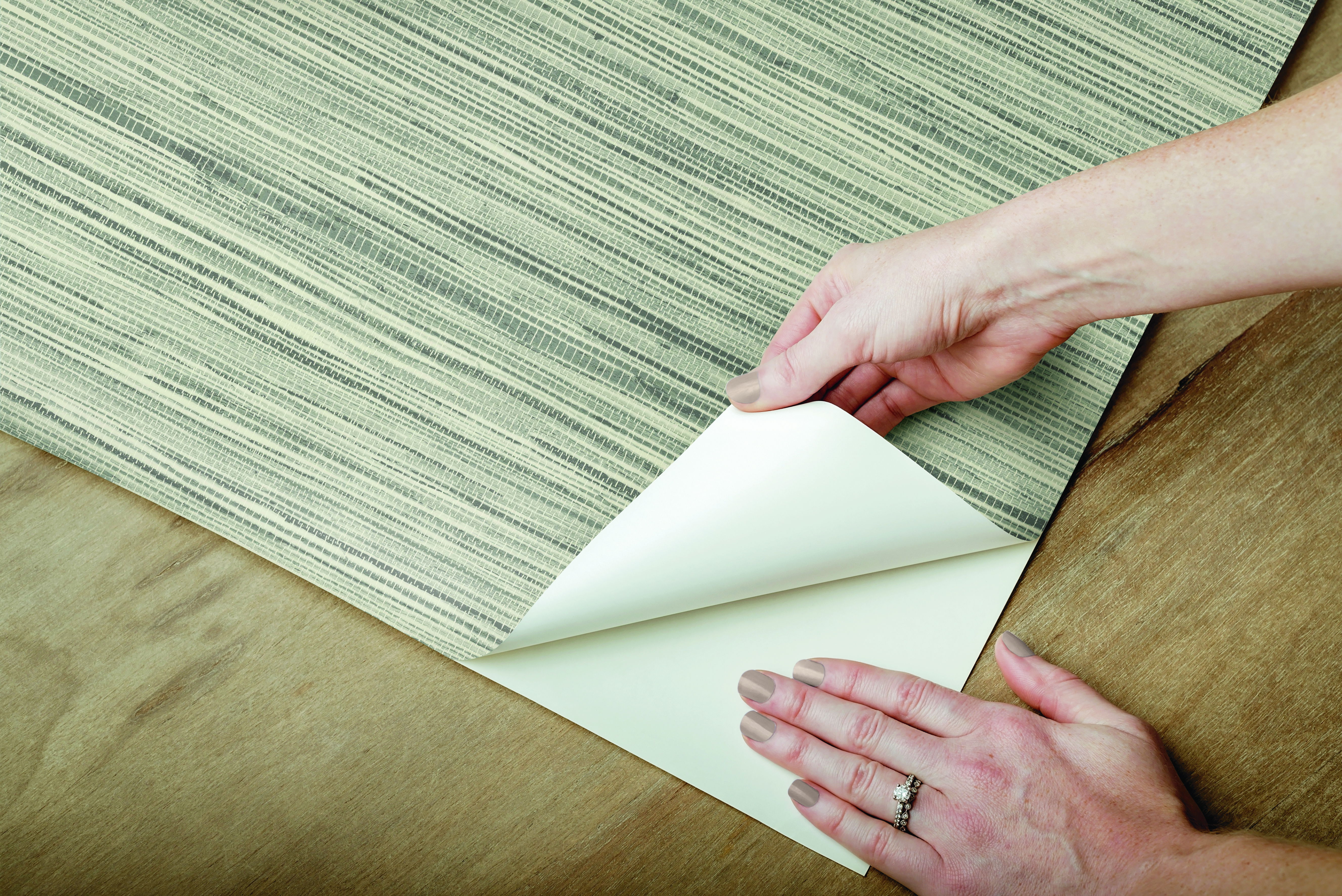 Bahia Grass Grey Peel & Stick Wallpaper large image 