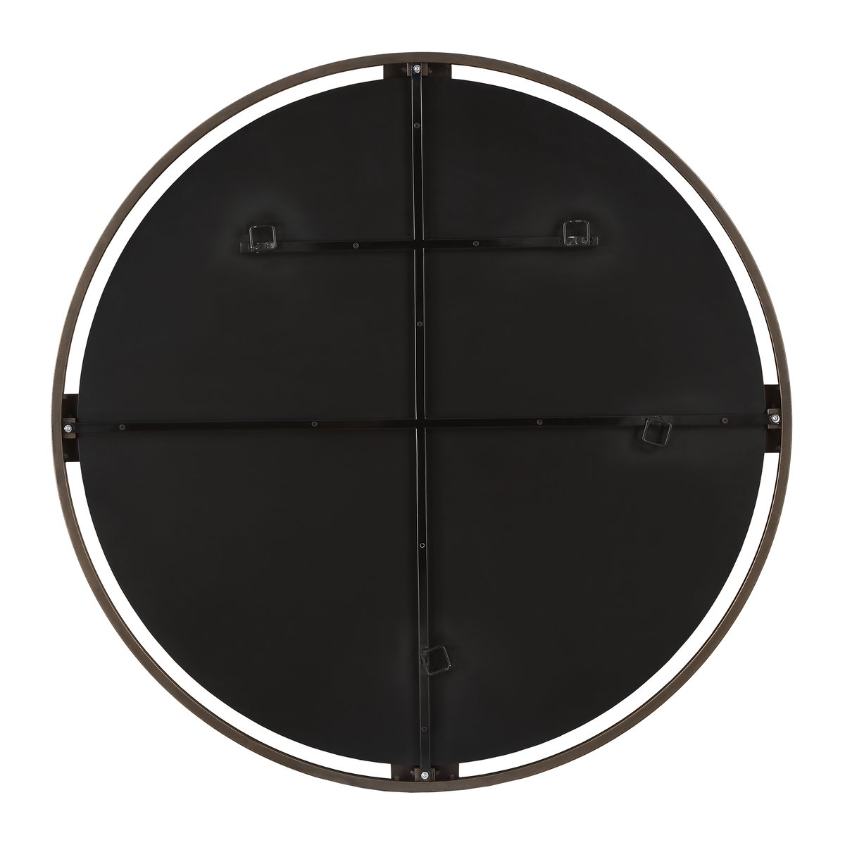 Cornelia Black Round Mirror, by Uttermost, 3'6.5" width x 3'6.5" height x 1.25" depth View 8