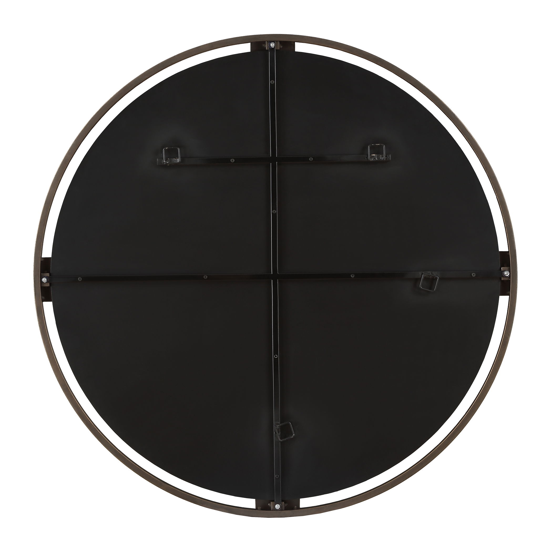 Cornelia Black Round Mirror, by Uttermost, 42.5" width x 42.5" height x 1.25" depth View 8