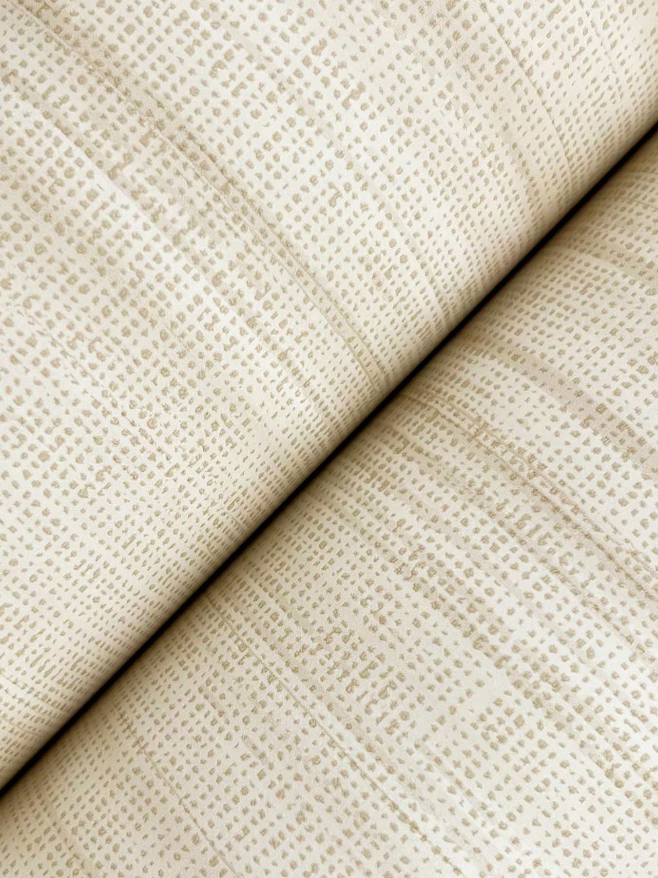 Brushed Linen Ivory Wallpaper large image 