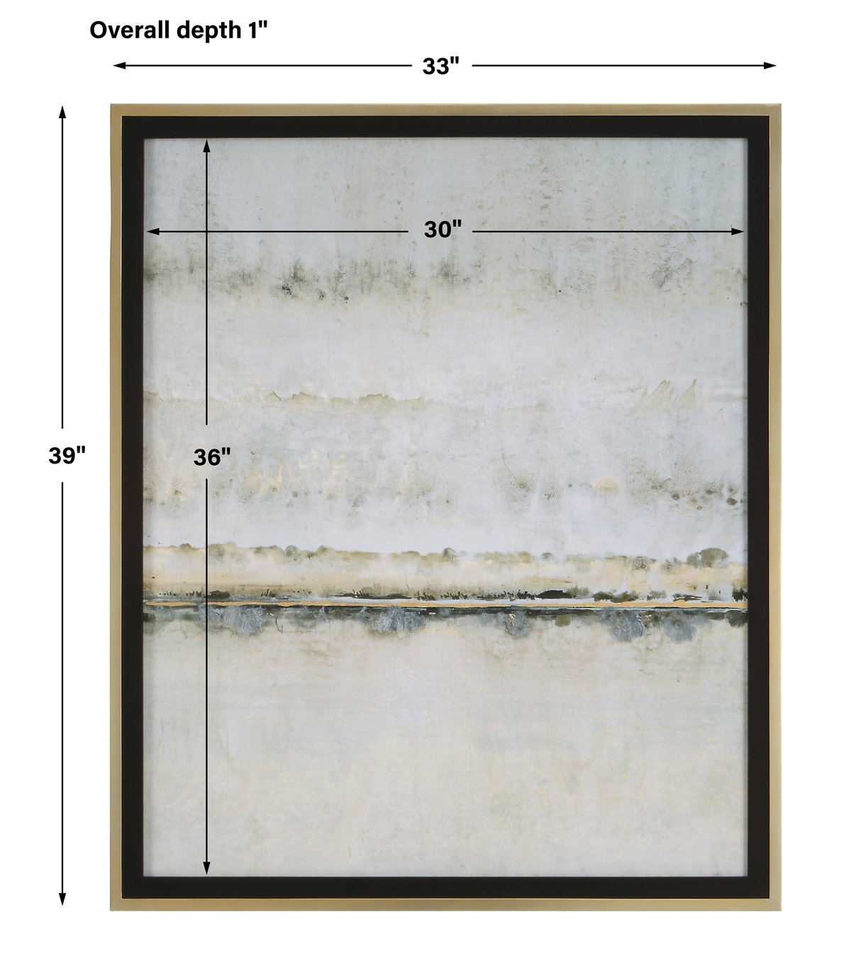 Gilded Horizon Framed Print, Art by Uttermost, 33" width x 39" height x 1" depth View 3