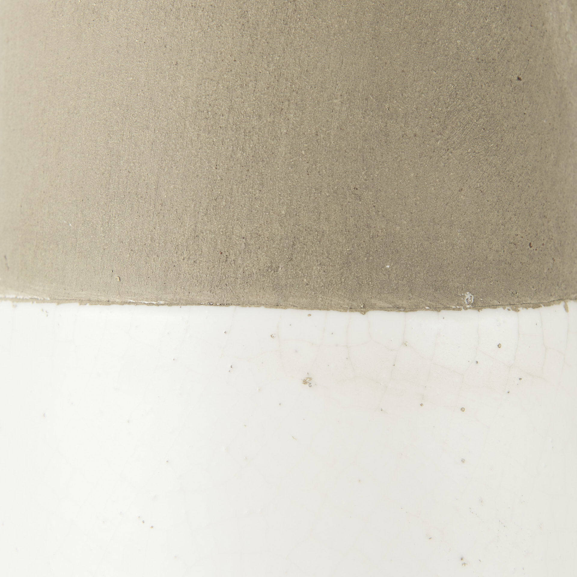 Garand Large 18.8H Two-Toned White Natural Ceramic Jug large image 