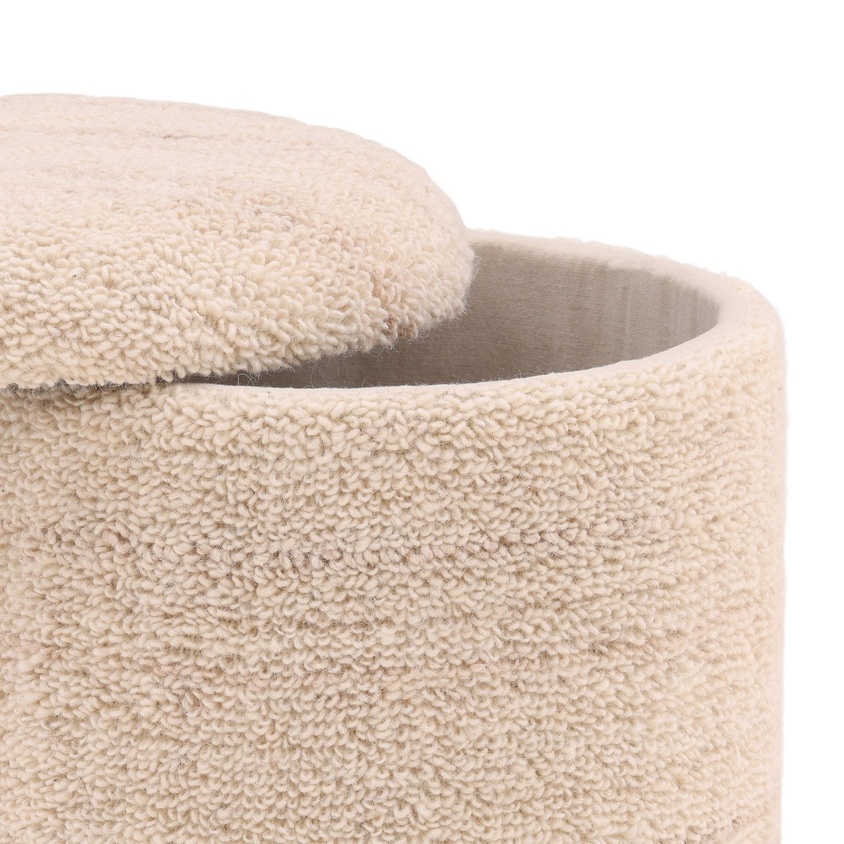 Kai Stool Ivory, Counter & Bar Stool by Dovetail, 16" width x 18.5" height x 16" diameter x 16" depth View 3