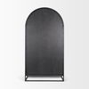 Sloan 42W x 80H Black Wood with Black Metal Frame Arched Cabinet, Cabinets & Sideboard by Mercana, 42" length x 18.5" width x 80" height thumbnail 8
