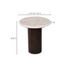 Landon Accent Table Beige Travertine, Side & End Table by Moe's Home, 17.72" width x 18.5" height x 17.72" depth thumbnail 9