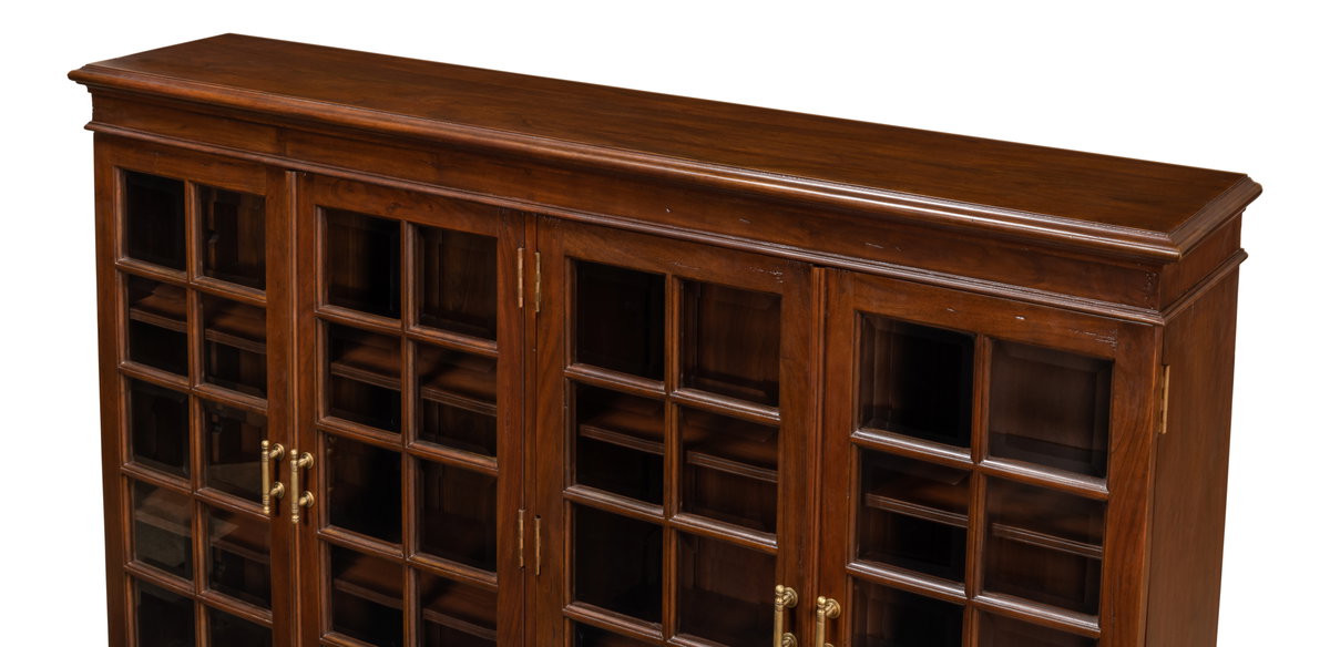 Carmel-By-The-Sea Bookcase  Cognac, by Sarreid, 1'1" length x 5'7" width x 3'7" height View 10