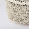 Darika  Black/White/Gray Cotton Pouf, Ottoman by Mercana, 16" length x 16" width x 16" height thumbnail 10