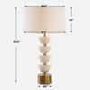 Hemisphere Travertine Table Lamp, by Uttermost, 1'5" width x 2'6.5" height x 1'5" depth thumbnail 3