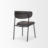 Corey Dining Chair with Gray Fabric & Matte Black Metal, by Mercana, 22.25" length x 21.25" width x 32" height thumbnail 7