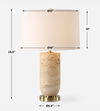 Aubrey Travertine Table Lamp, by Uttermost, 16" width x 24.5" height x 16" depth thumbnail 3