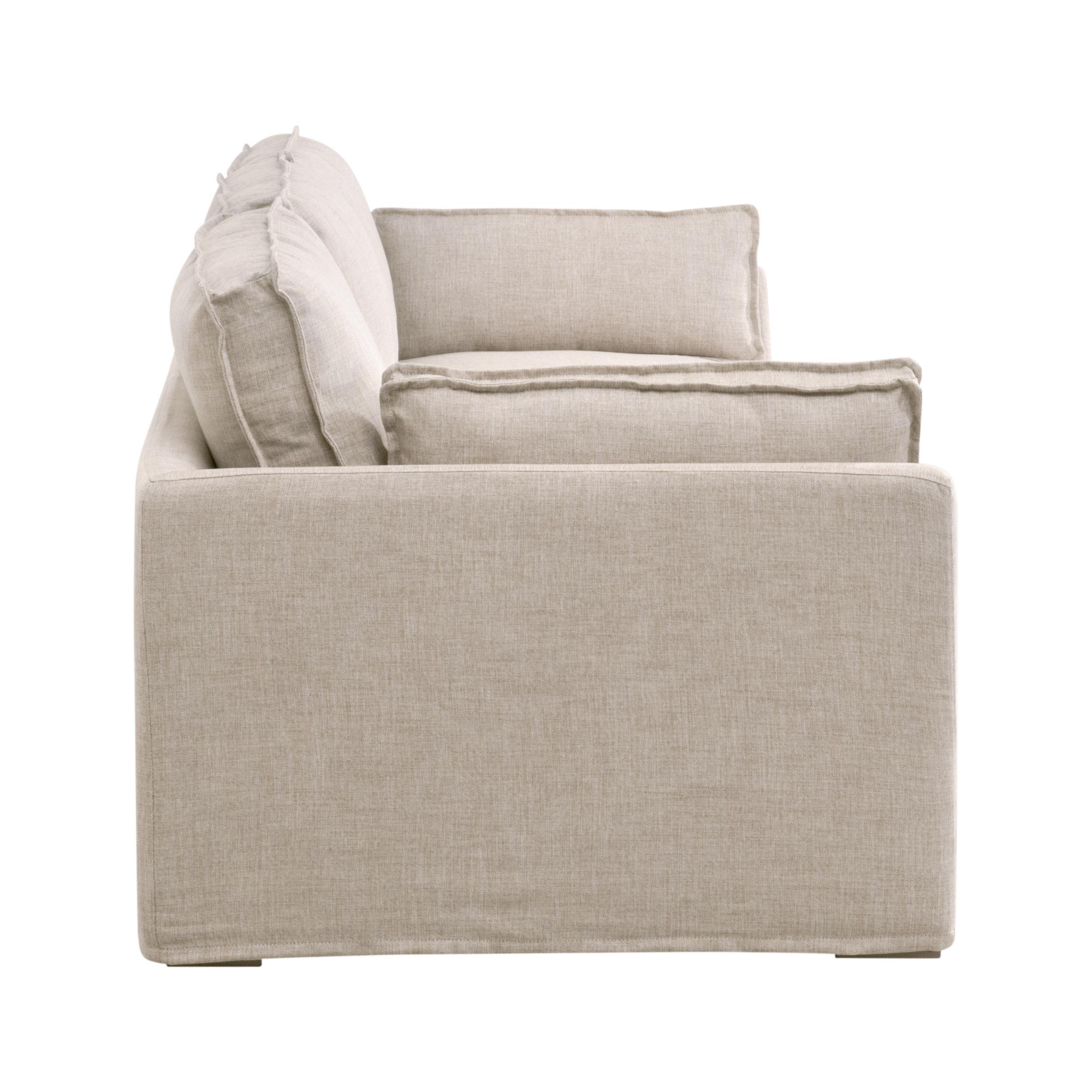 Thea Outdoor 90' Taper Arm Slipcover Sofa large image 
