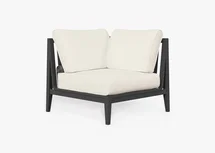Online Designer Patio Charcoal Aluminum Outdoor Sectional Chair - Left