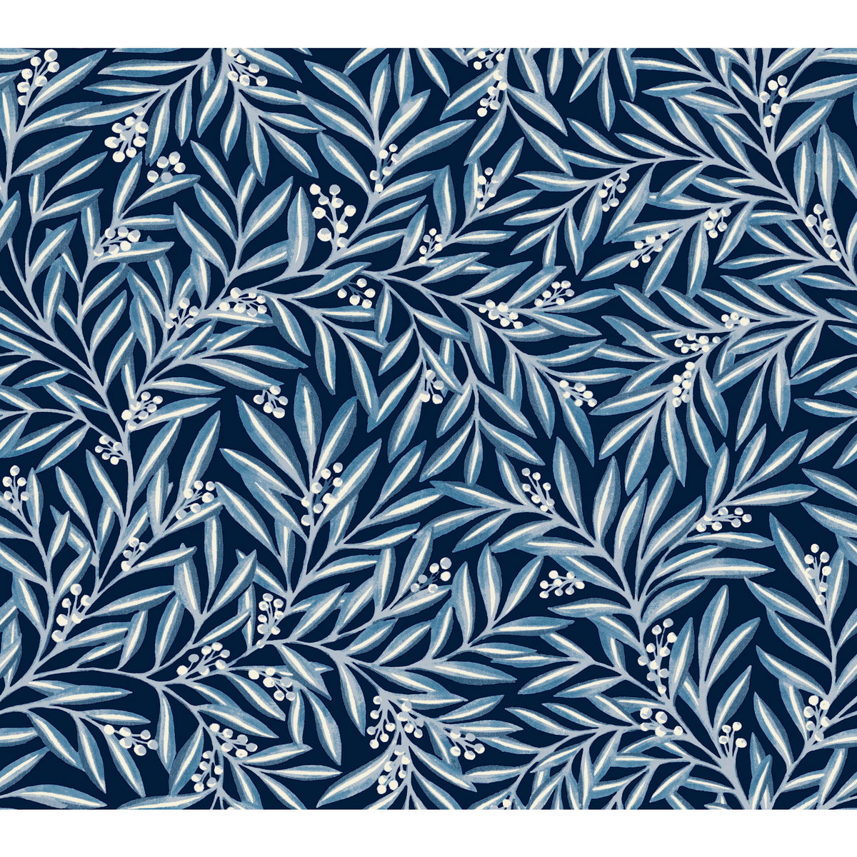 Rowan Navy Wallpaper, by York Wall, 27' length x 2'3" width x 0.02" depth