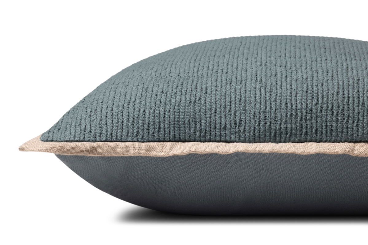 Loloi Blue Pillow, Decorative Pillow, 22" length x 22" width View 3
