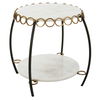 Chainlink White Marble Side Table, Furniture by Uttermost, 25.25" width x 21.75" height x 25.25" depth thumbnail 5