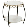 Chainlink White Marble Side Table, Side & End Table by Uttermost, 25.25" width x 21.75" height x 25.25" depth thumbnail 5