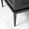 Divina Black-Brown Wood with White Marble Top and Black Metal Base Accent Cabinet, Cabinets & Chest by Mercana, 36" length x 18.5" width x 32" height thumbnail 13