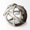 Ramus I (Small) 5L x 5W Brown Antler Shaped Decorative Resin Orb Ball, Decorative Object by Mercana, 4.8" length x 4.8" width x 4.8" height thumbnail 3