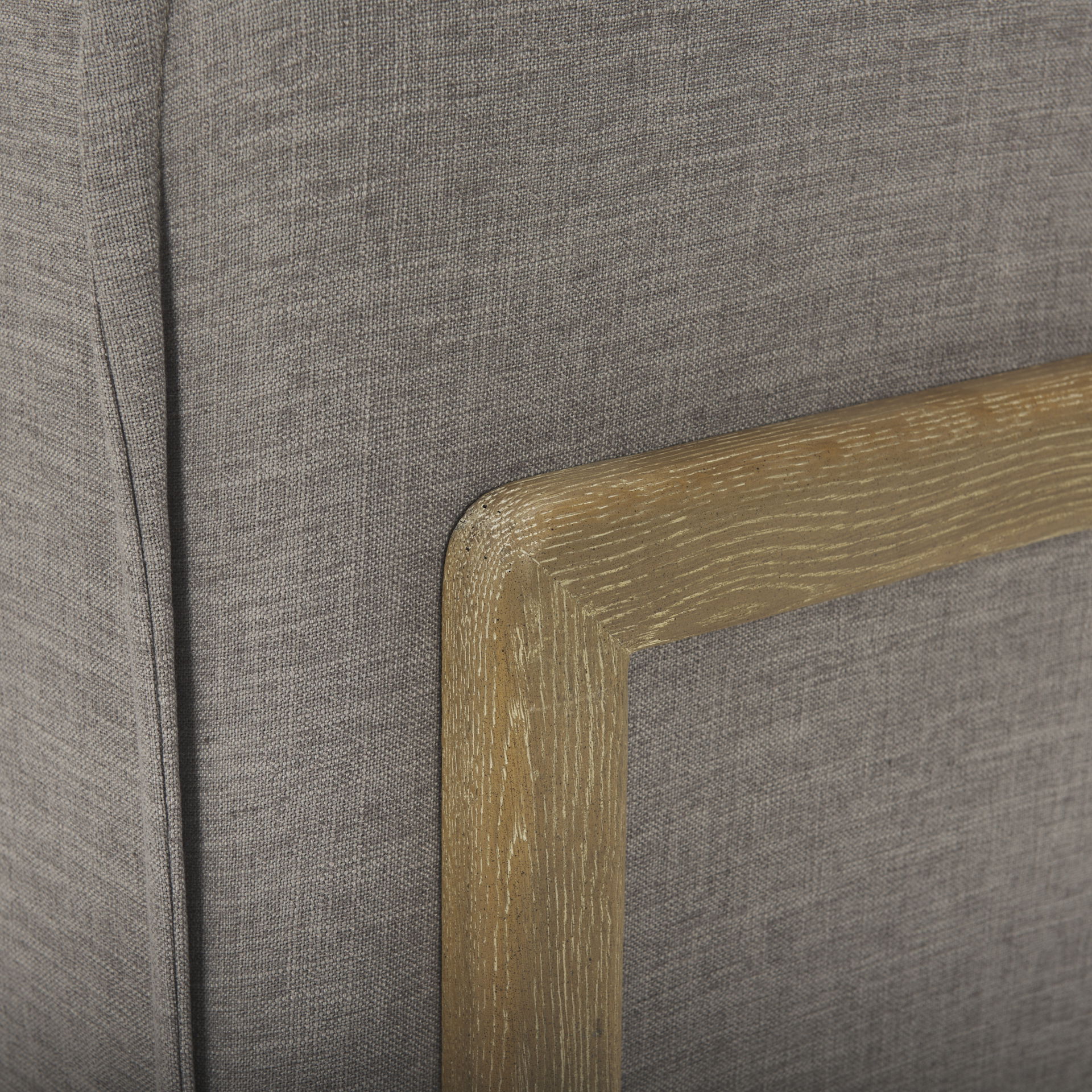 Roy II Flint Gray Upholstered and Brown Wood Frame Arm Chair large image 