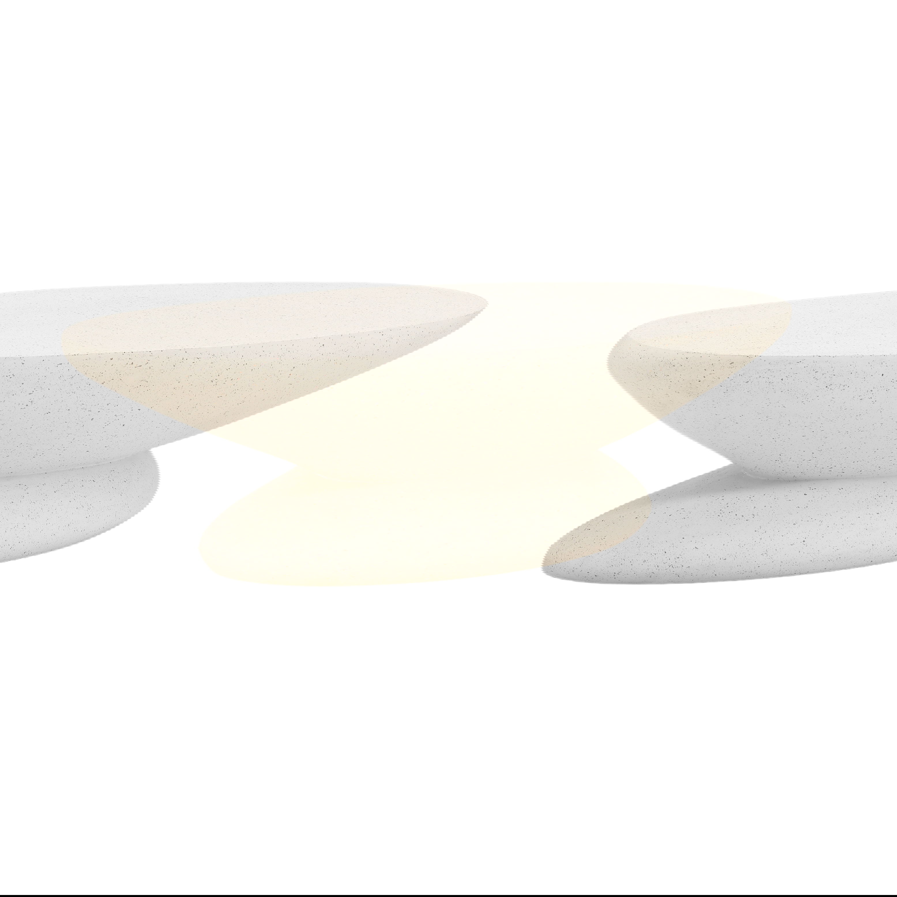 Jaela Coffee Table Ivory, by Dovetail, 53" width x 15.7" height x 27.7" depth View 1