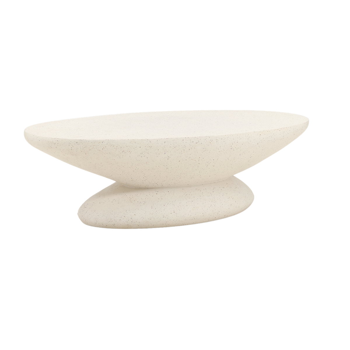Jaela Coffee Table Ivory, by Dovetail, 53" width x 15.7" height x 27.7" depth View 1