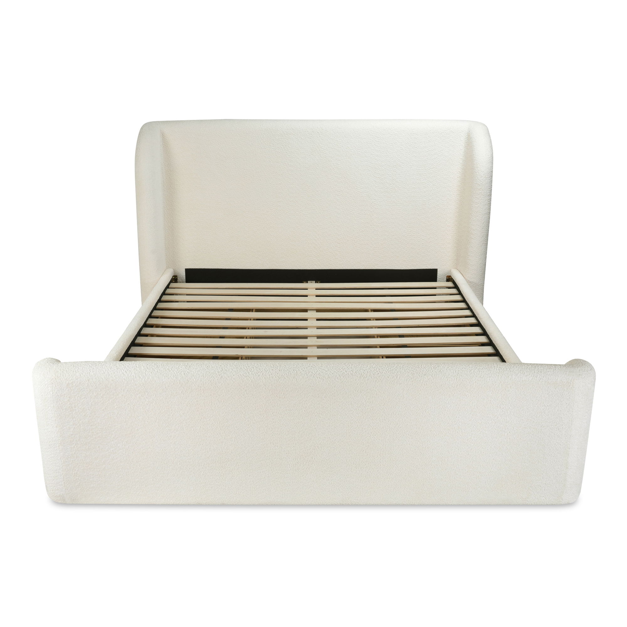 Sophia Queen Storage Bed Cream, by Moe's Home, 76" width x 55" height x 91" depth View 7