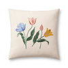 Rifle Paper Co. x Loloi Tulips Pillow, Decorative Pillow, 22" length x 22" width thumbnail 1