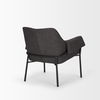 Brently Accent Chair with Gray Fabric & Matte Black Metal Legs thumbnail 4