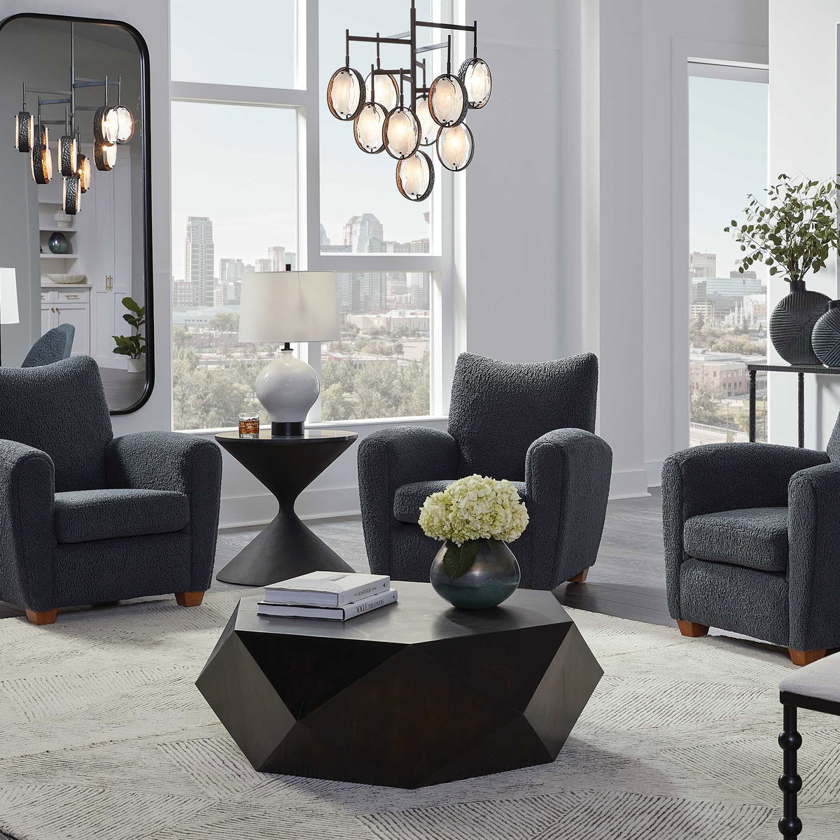 Teddy Slate Accent Chair, by Uttermost, 32" width x 35.5" height x 34.5" depth View 5