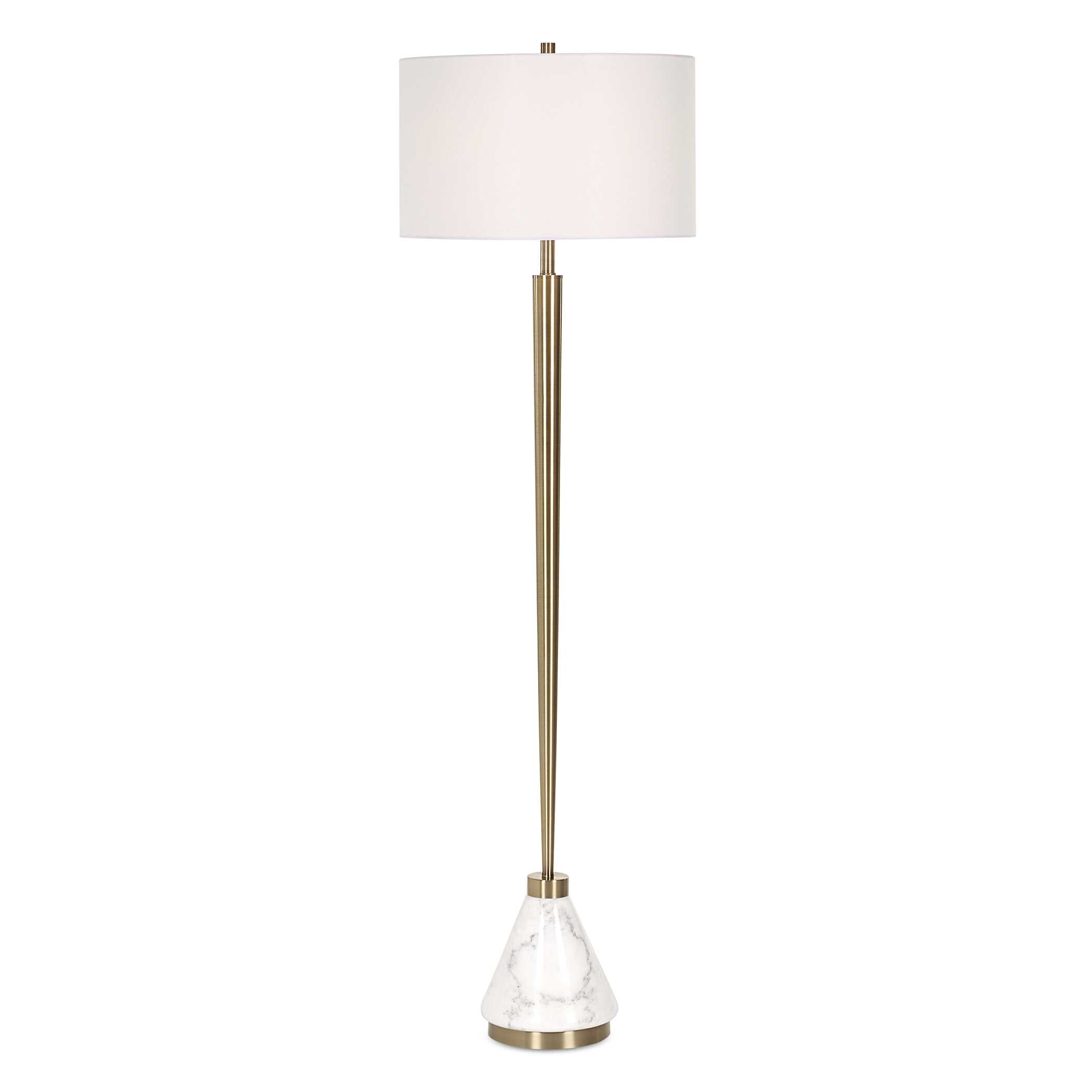 Curran Tapered Metal Floor Lamp, by Uttermost, 19" width x 64" height x 19" depth View 1