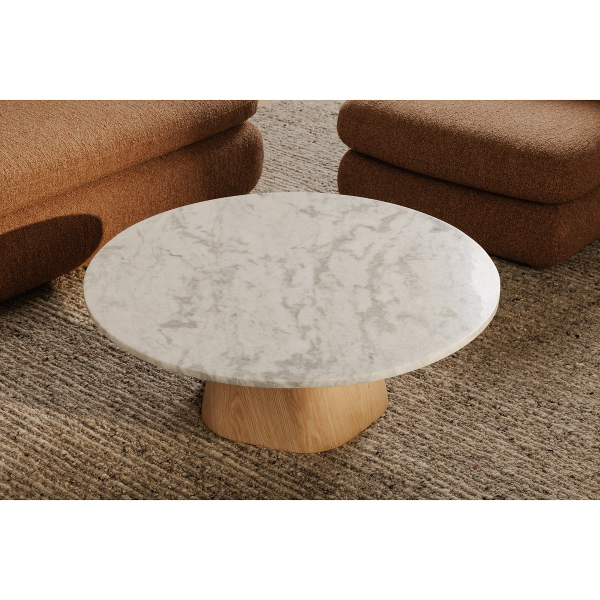 Evelyn Coffee Table Ashen Grey Matrix, by Moe's Home, 42" width x 15" height x 42" depth View 8