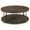 Palisade Round Wood Coffee Table, by Uttermost, 40" width x 17" height x 40" depth thumbnail 1