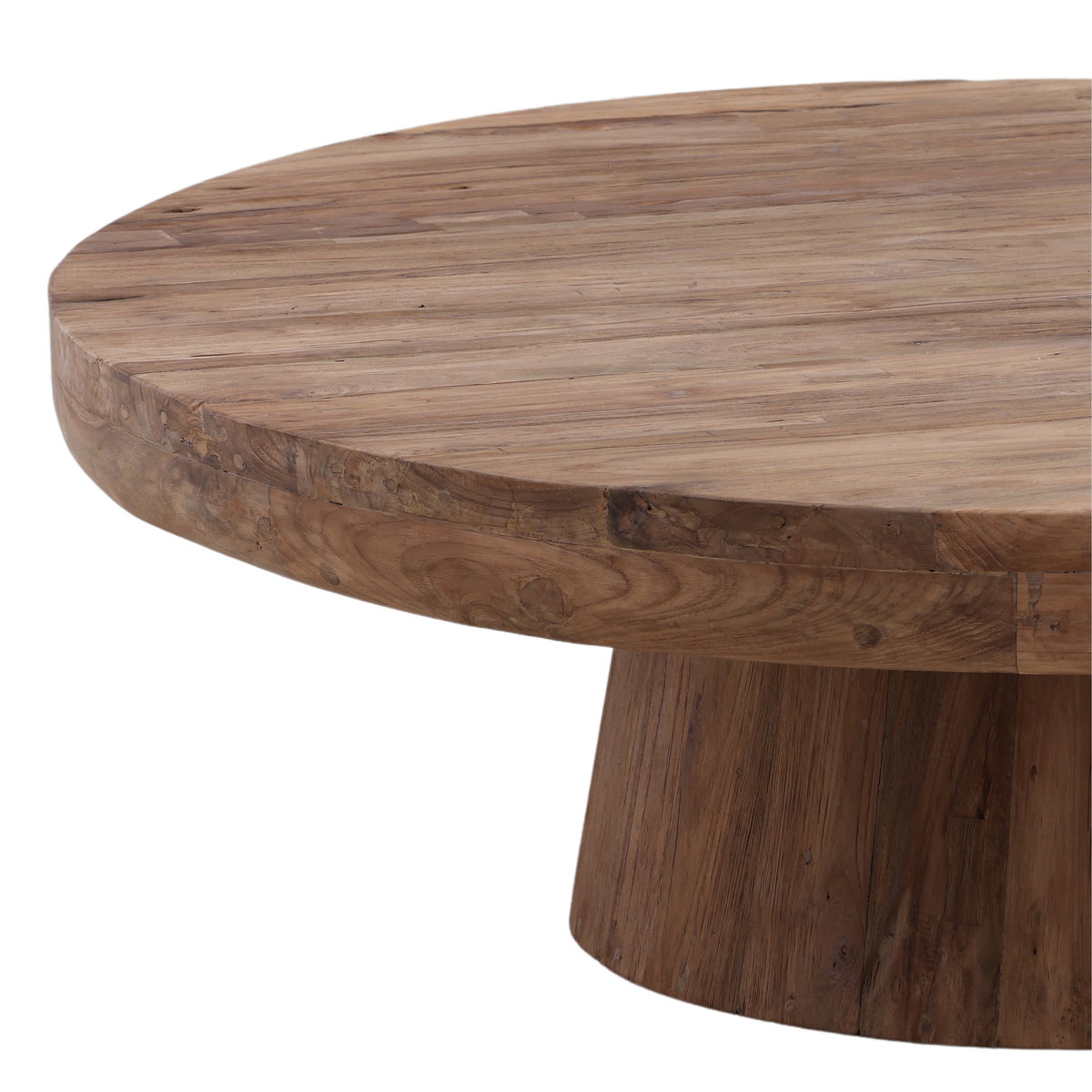 Reyna Coffee Table Natural, by Dovetail, 47.5" width x 15" height x 47.5" diameter x 47.5" depth View 3