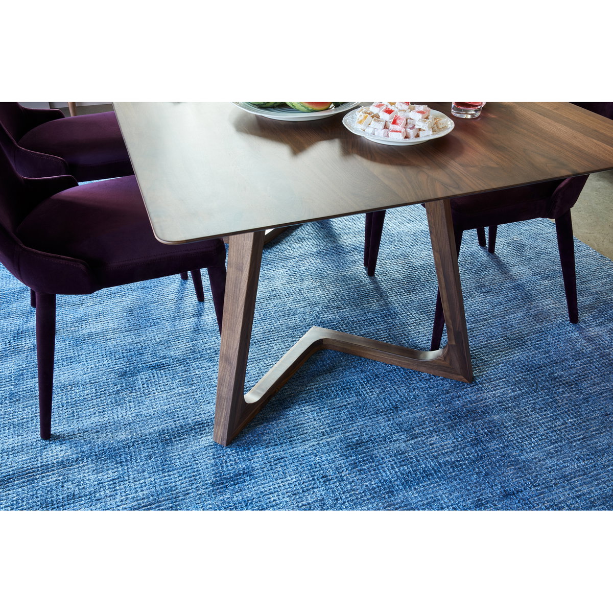 Godenza Rectangular Dining Table Walnut, by Moe's Home, 71" width x 29.5" height x 35.5" depth View 7