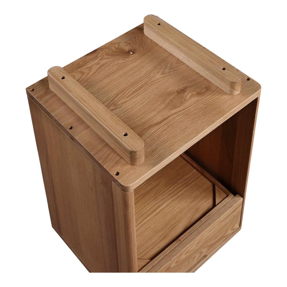Osamu Nightstand Natural Oak, by Moe's Home, 17" width x 24" height x 15" depth View 5